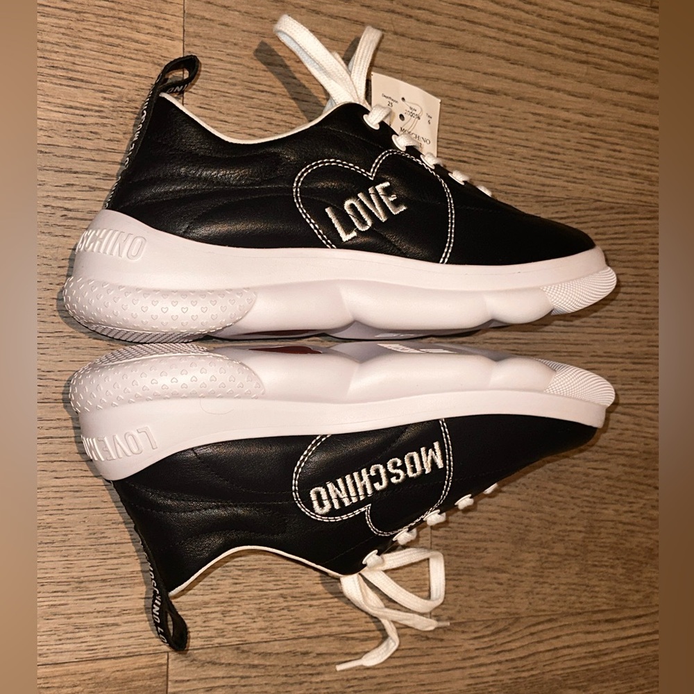 Love Moschino Leather Running Shoes